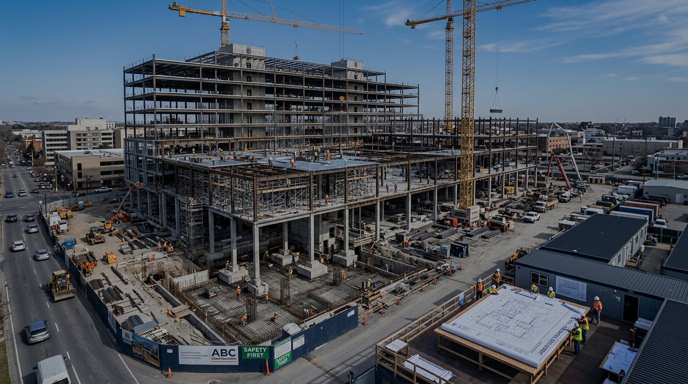 Commercial construction site